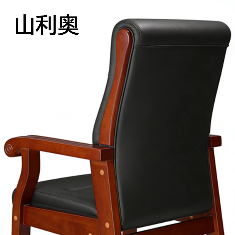 山利奥 实⽊办公椅 670*680*1120mm 把高清大图