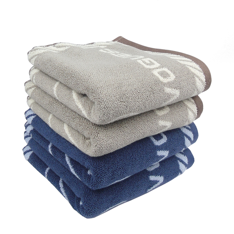 莺歌精梳极限32股晨夕毛巾75*35(灰,蓝二色随机120g独立包装)条高清大图