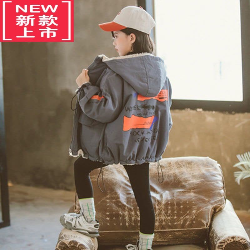 可莉允儿童装大童女装秋冬装2022新款女童加绒外套洋气加厚棉衣春秋款棉服图片