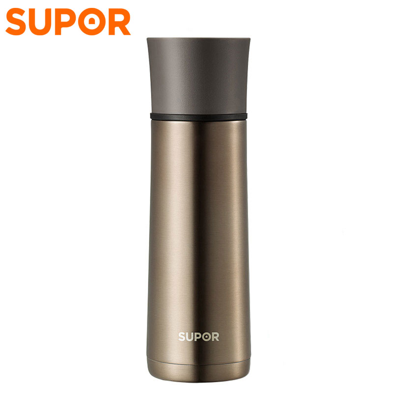 苏泊尔(SUPOR)纷享真空保温杯KC43AC4 杯盖可做水杯 办公商务学生出游便携镀铜不锈钢水杯 竹韵系列430ml高清大图