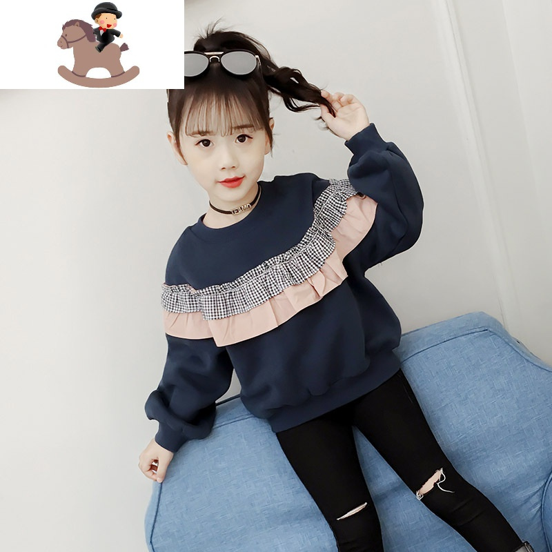 越彬(yuebin)婴童卫衣 yuebin女童洋气卫衣加绒韩版春秋2020新款秋季