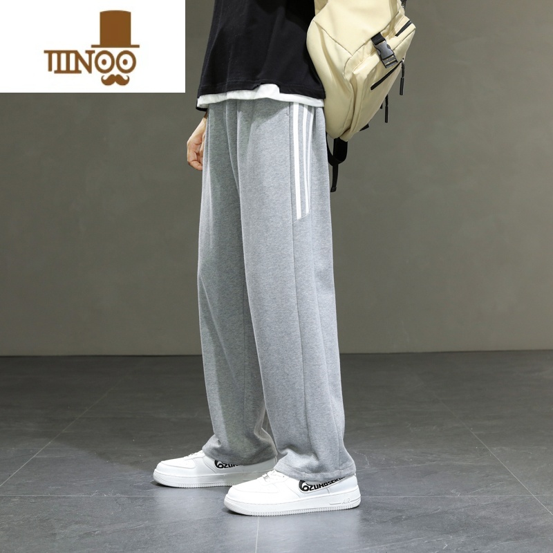 YANXU休闲长裤男士2023新款潮牌青少年运动卫裤秋装宽松直筒裤子高清大图