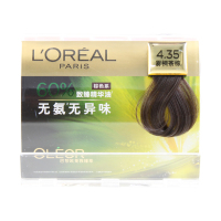 欧莱雅(LOREAL)臻萃精华油染发霜 4.35 雾桐茶棕(植萃精华油 无氨水遮盖白发 花香型)