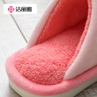 洁丽雅儿童棉拖鞋男女童卡通可爱秋冬季新款居家用室内防滑宝宝保暖棉拖814-1