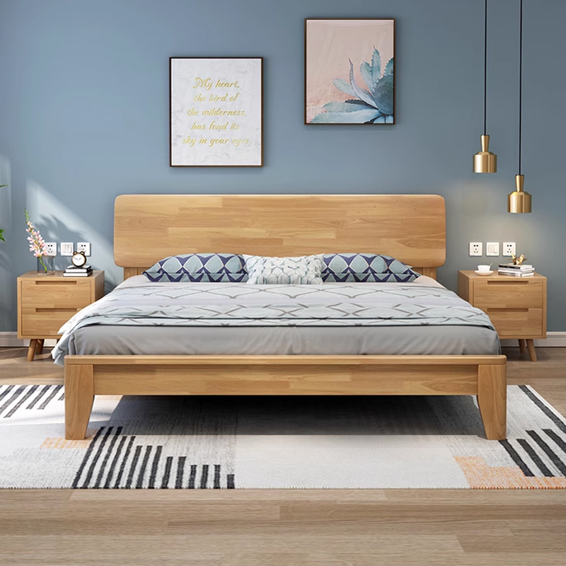 臻远 ZY-SMC-170 实木床卧室床北欧床公寓床家用床 1.5米