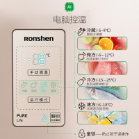 容声(Ronshen) BD/BC-203MGY/A 电脑控温 彩晶面板203升顶开门冰柜 鲸式减霜 单温冰箱 银河金