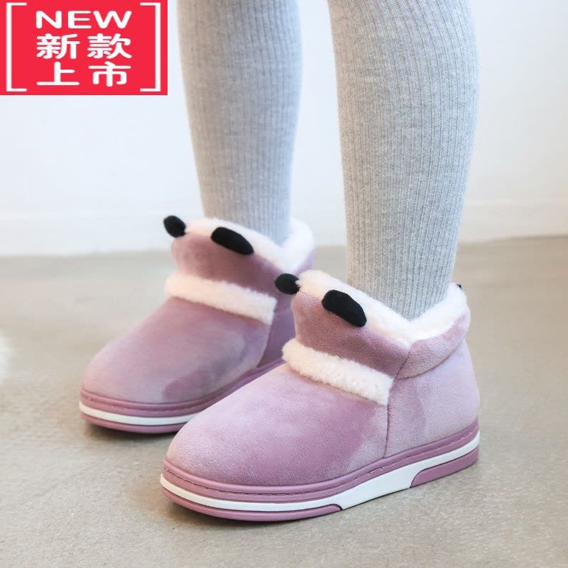 可莉允儿童棉拖鞋男童冬季加绒中大童女童宝宝卡通可爱居家小学生棉鞋冬图片