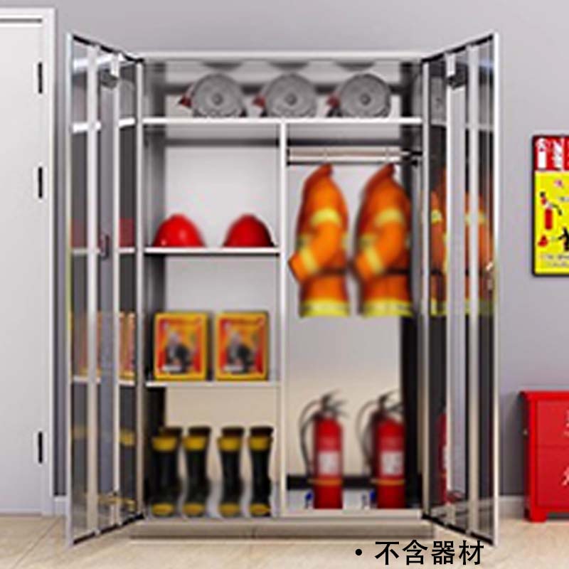 汉诺鑫威不锈钢防暴器械装备柜应急物资工具柜安保警务室防爆柜304加厚材质1920*1200*450应急物资柜[不含物资]高清大图