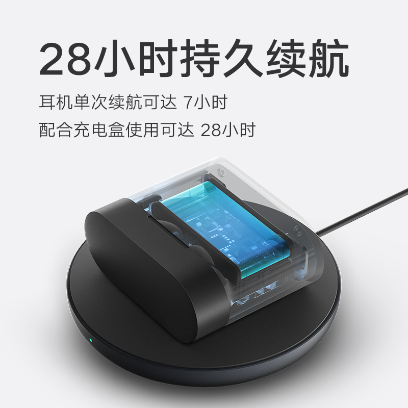 小米真无线蓝牙耳机Air 2 Pro 黑色 28h持久续航 室外通话降噪 宽频主动降噪 陶瓷触控快速响应