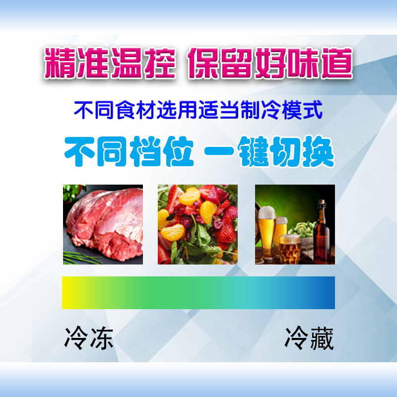 华美(Huamei)BCD-359升顶开门冰柜 冷藏冷冻转换 节能单温冰箱 家用商用卧式冷柜展示柜