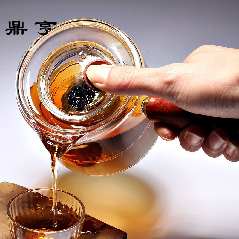 鼎亨耐高温玻璃侧把壶煮茶器过滤功夫茶具套装家用泡茶壶花茶壶电