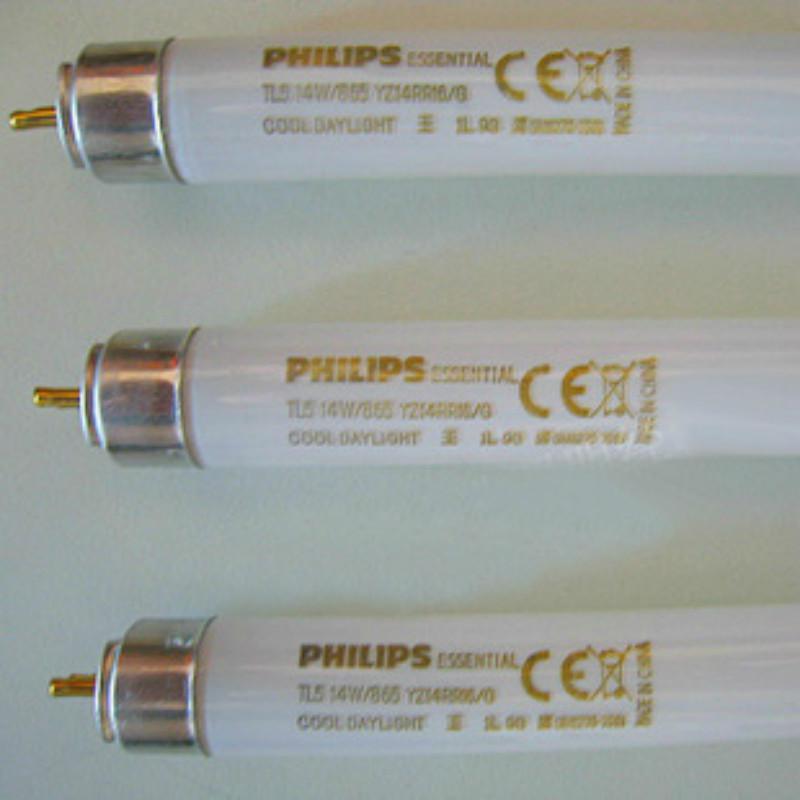 飞利浦(Philips) T5 三基色荧光灯管 14W/865白光 40根/箱 564mm(含针)(箱)