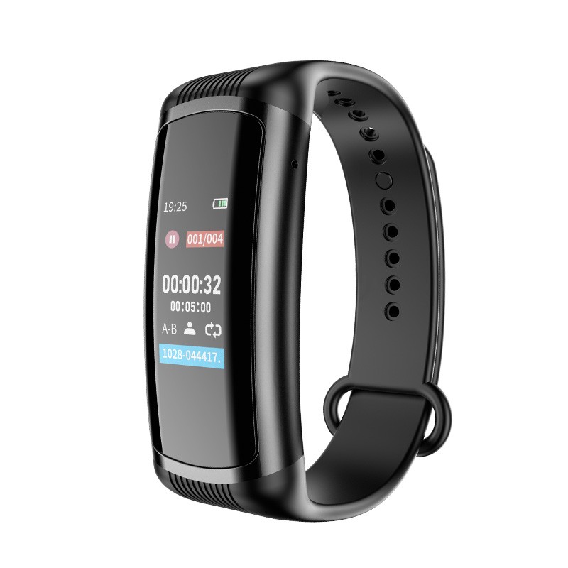 纽曼 W2X 腕式录音笔 64G 一键录音 高清降噪 长时录音 商务办公会议 学习培训客服 录音设备 黑色