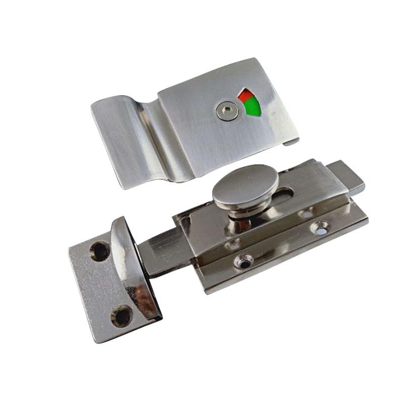 红鲸鱼 卫生间隔断门锁 厕所配件插销(孔距38*36mm)1个高清大图