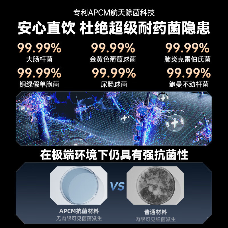 安吉尔家用净水器母婴直饮机玉龙Pro1000GSE纯水直饮式净水机5年长效RO反渗透厨下式过滤器高清大图