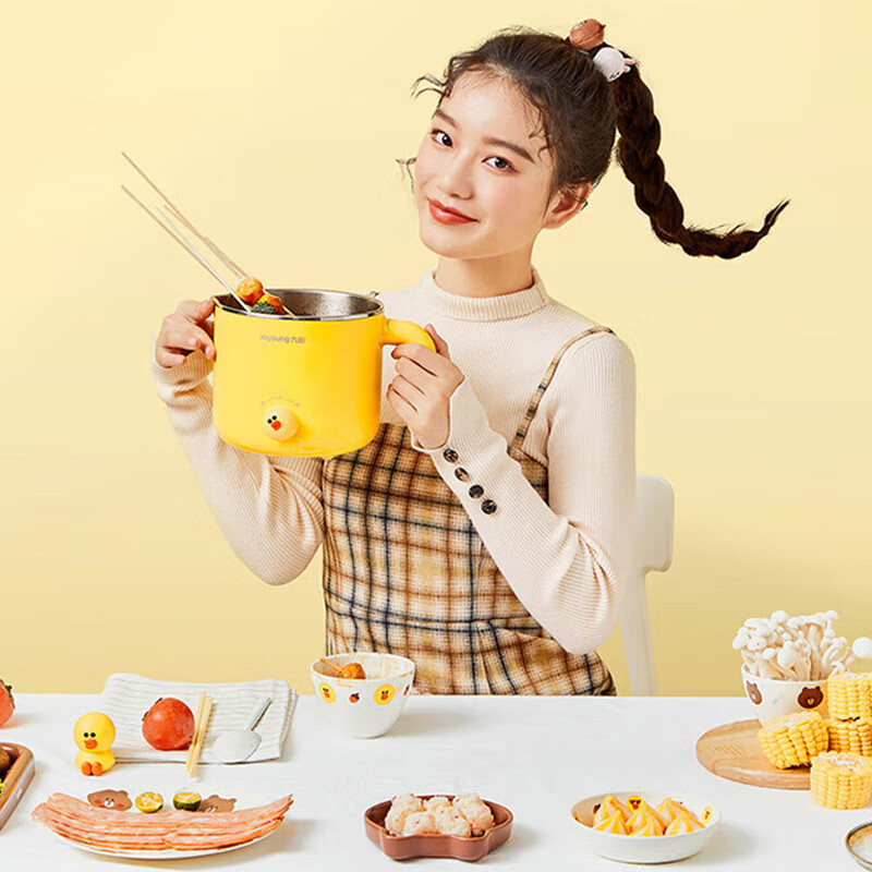 九阳(Joyoung)电煮锅多功能带蒸笼电热锅学生宿舍1.2L K12-D603高清大图