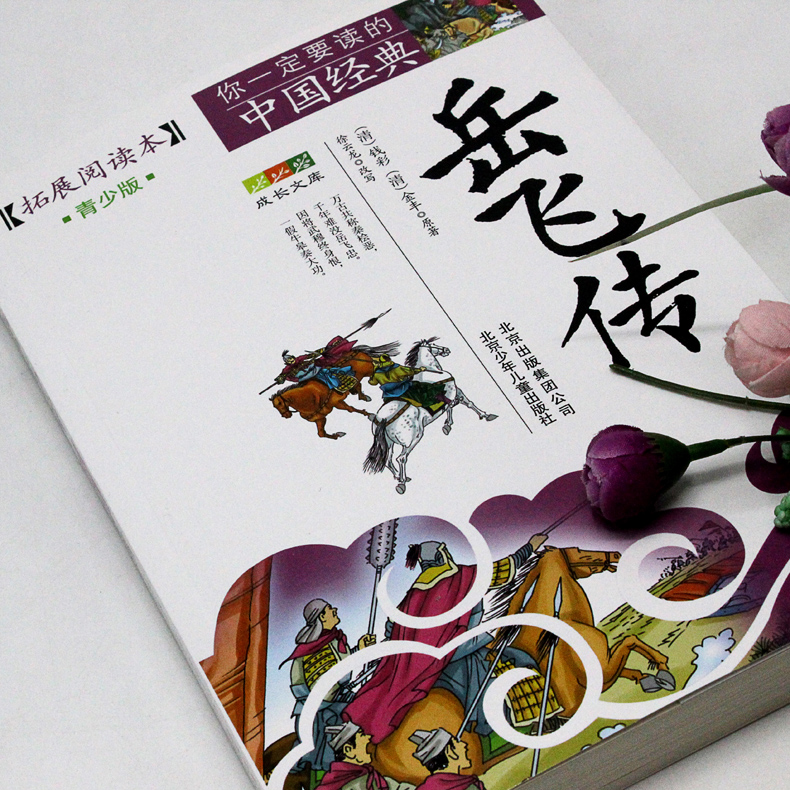 [正版]岳飞传(青少版)白话版经典历史名著故事集插图本三四五六年级儿童文学8-14岁学生课外书籍北京少年儿童出版社高清大图