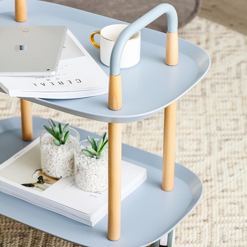 森美人曼好家北欧茶几简约现代客厅边几角几茶桌移动小推车沙发边桌高清大图