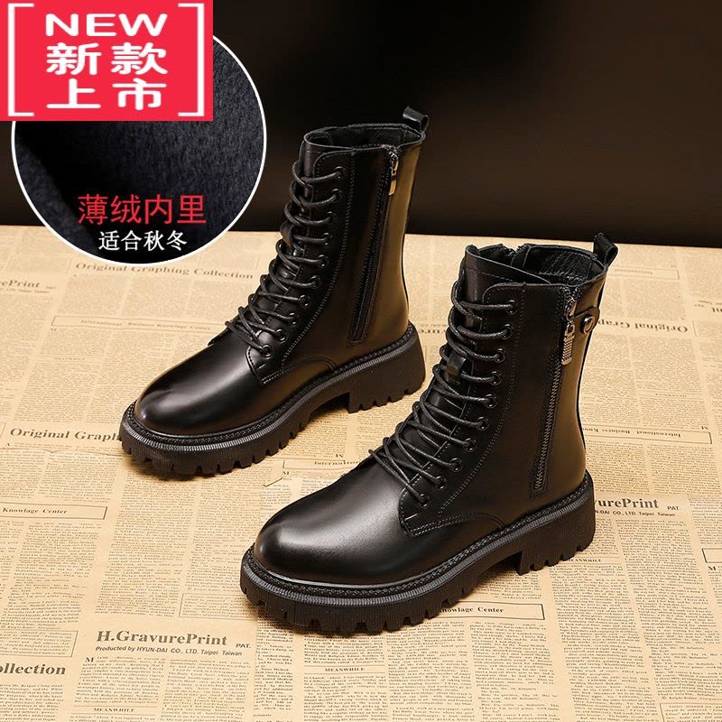 可莉允女童靴子2022新款秋冬款马丁靴英伦风公主中大童儿童短靴单靴图片