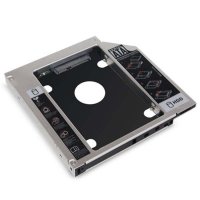 SSD固态硬盘 SATA3.0接口 120G240G480G 笔记本光驱位支架SATA硬盘托架硬盘支架 银色 9.5MM