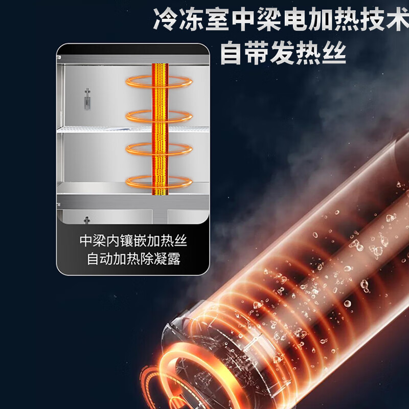 星星商用不锈钢拉丝冰箱KD-1271M4 915升大容量对开门顶置压缩机独立式商用厨房冰箱高清大图