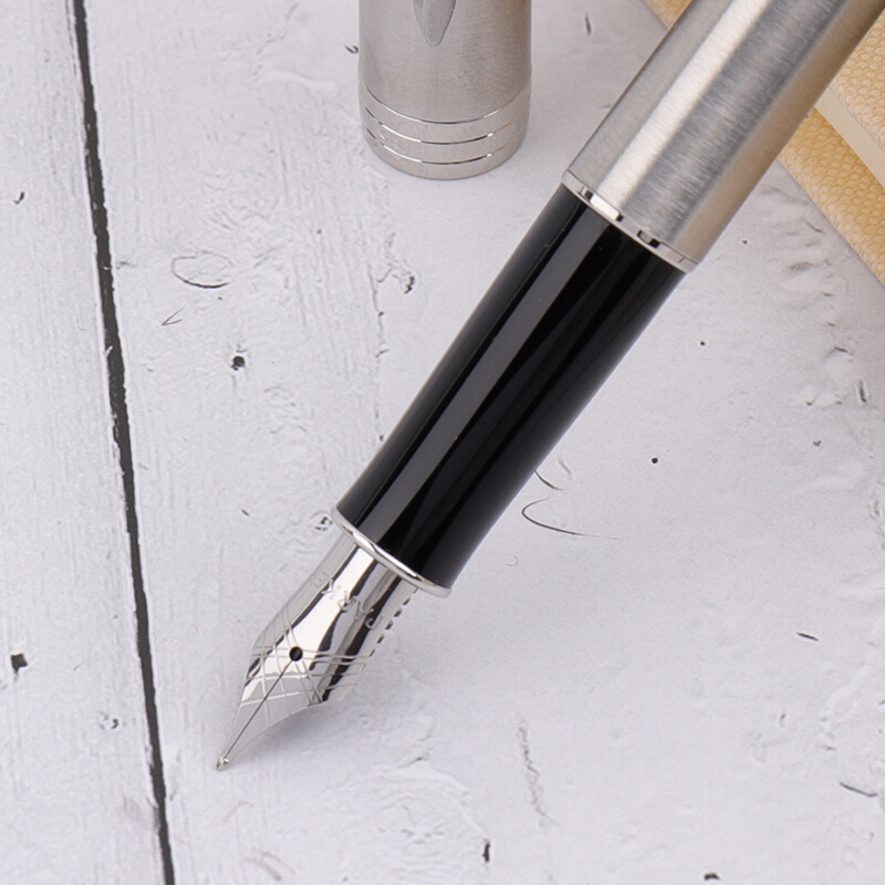 派克 卓尔系列（PARKER）钢笔钢杆白夹墨水笔