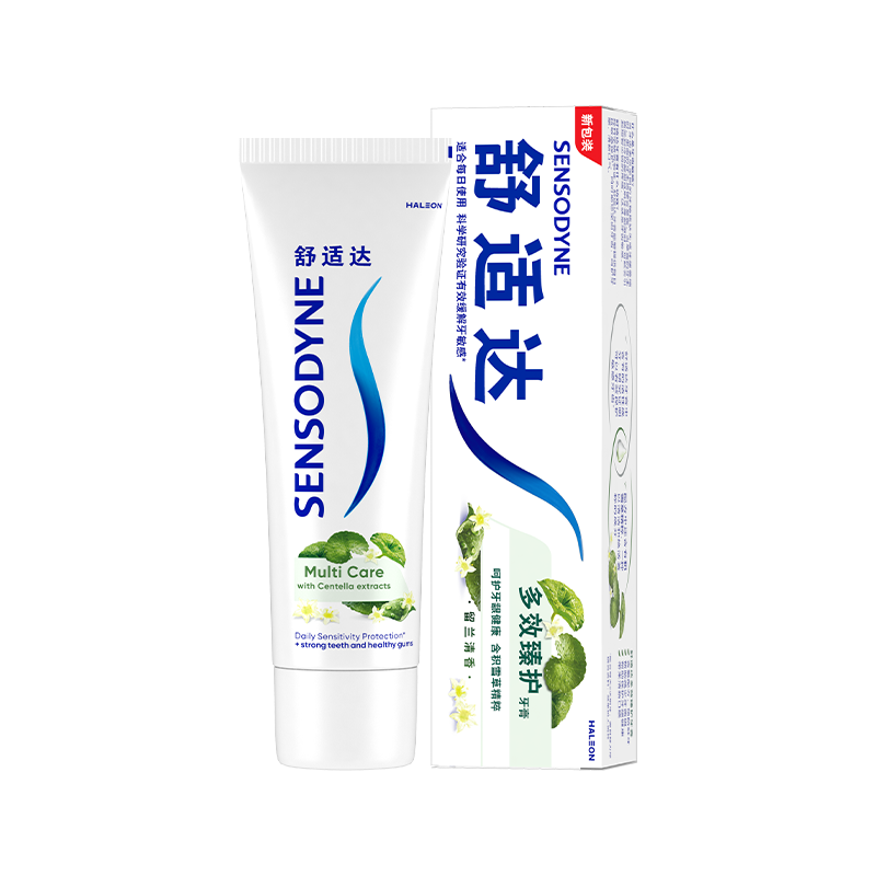 舒适达 多效臻护牙膏 天然积雪草清新口气草本植萃护牙龈 多效臻护100g