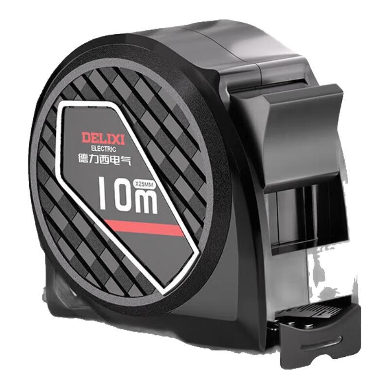 德力西电气 卷尺家用钢尺量尺双锁定盒尺拉尺圈尺加厚钢卷尺 [10米*25mm]高清大图