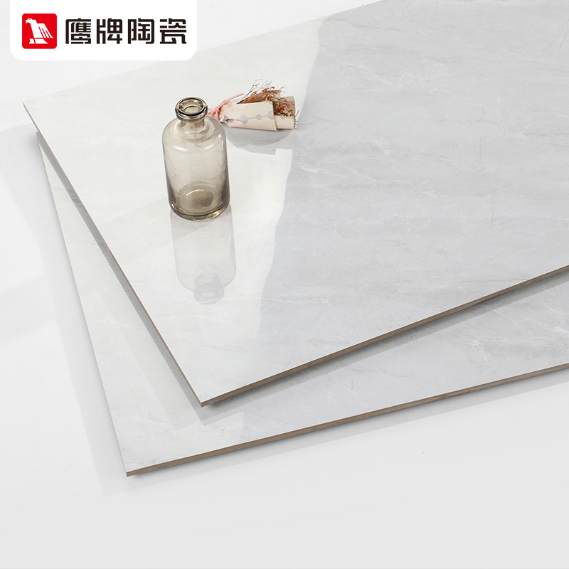 鹰牌瓷砖瓷砖1200x600灰色瓷砖客厅地板砖背景墙砖纱白