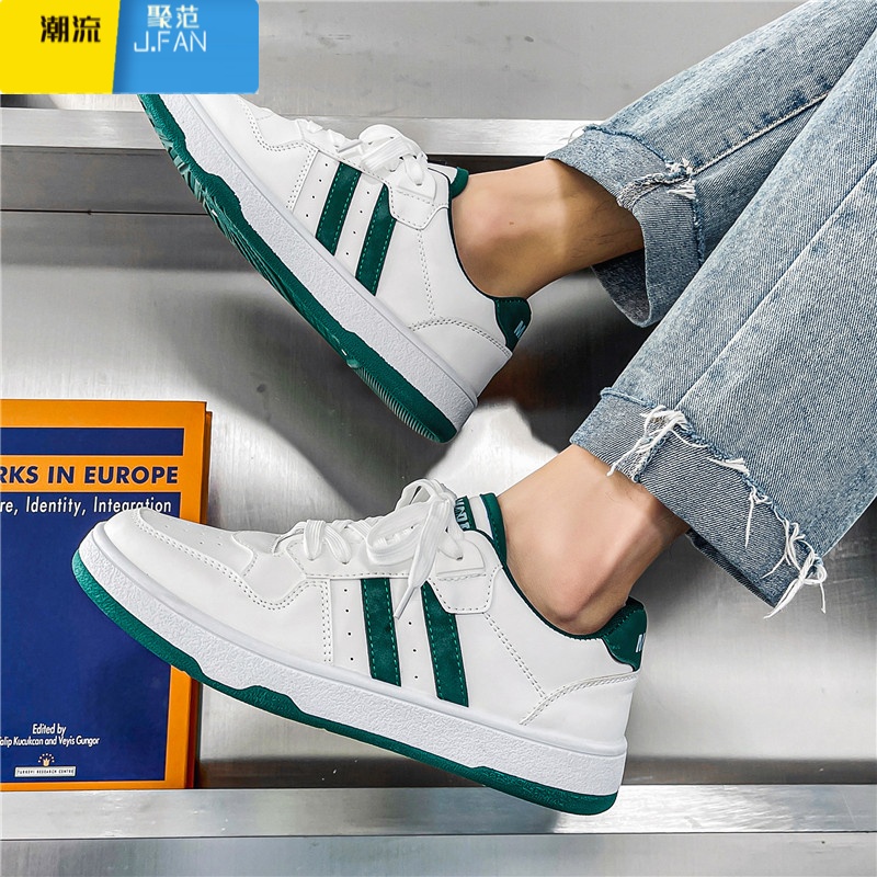聚范男鞋夏季2024新款潮流小白鞋男士休闲德训平板鞋小众运动潮鞋高清大图