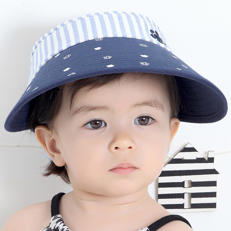 milky friends夏季儿童男女通用大帽檐遮阳防晒空顶太阳帽大童帽子太阳婴儿出游帽潮2-12岁