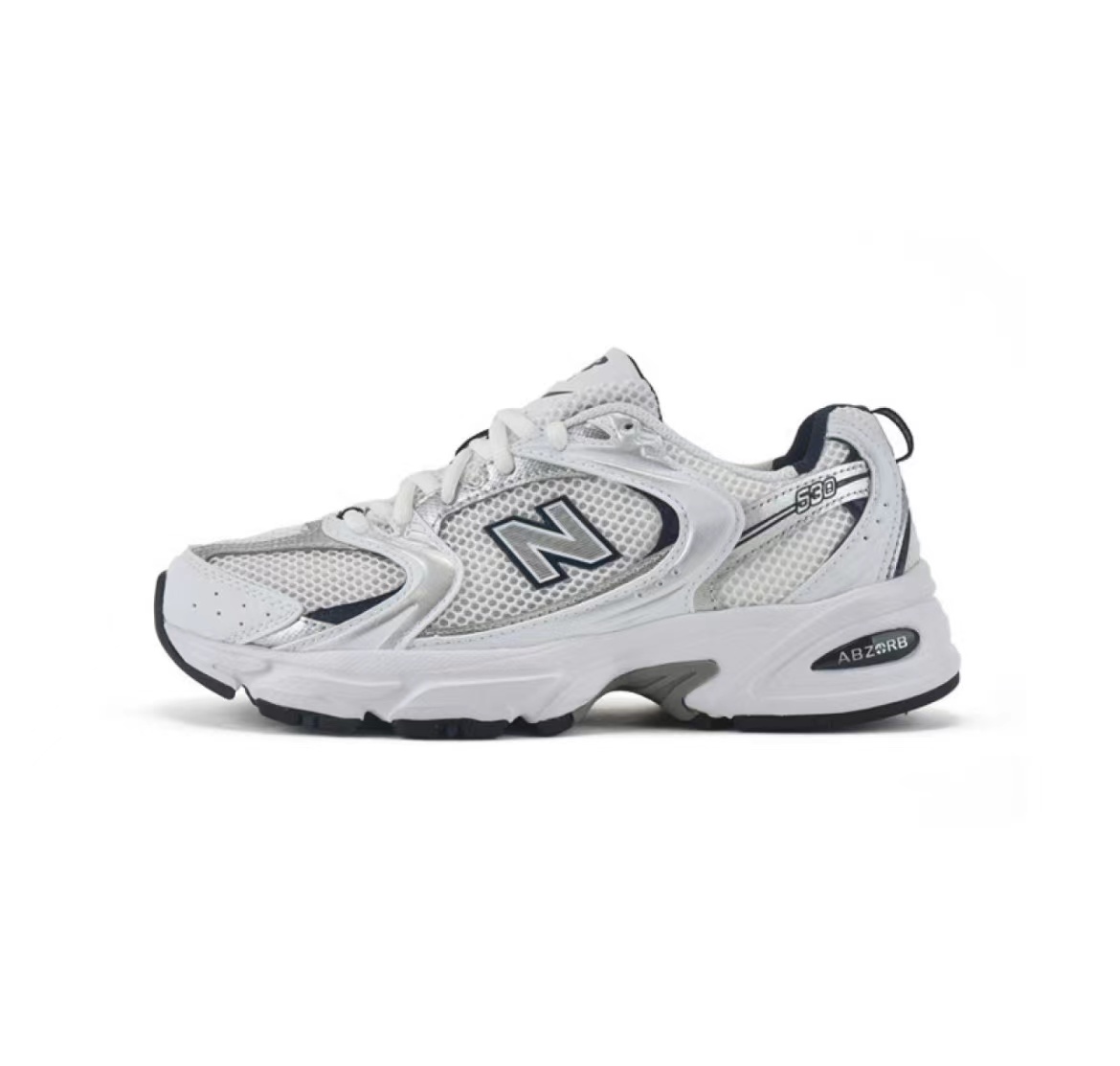 new balance530系列轻便耐磨跑步休闲鞋 男女同款 白银色 送礼推荐