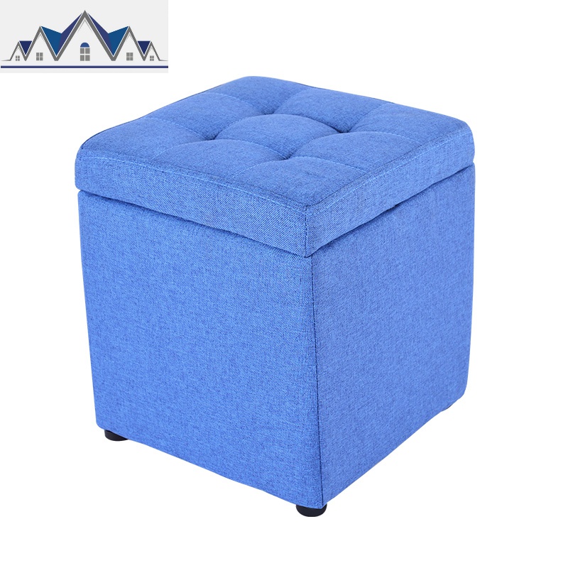 收纳凳换鞋矮凳子时尚客厅沙发凳创意储物凳家用布艺搁脚凳小凳子 三维工匠高清大图