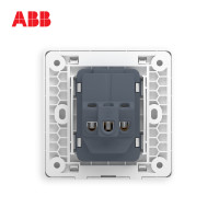 [ABB官方旗舰店]ABB开关插座面板86型开关插座二三错位墙壁五孔插座远致白