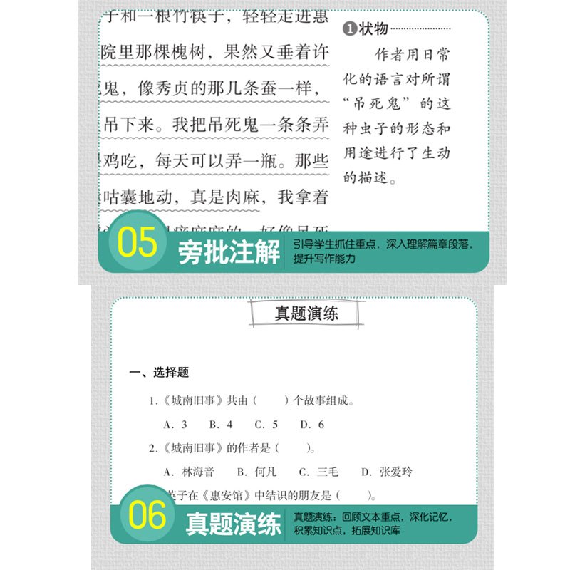 朝花夕拾呐喊 [正版]城南旧事 林海音原著完整版名著儿童文学三四五六年级中小学生课外书籍老师骆驼的样子小英雄雨来宝葫芦的