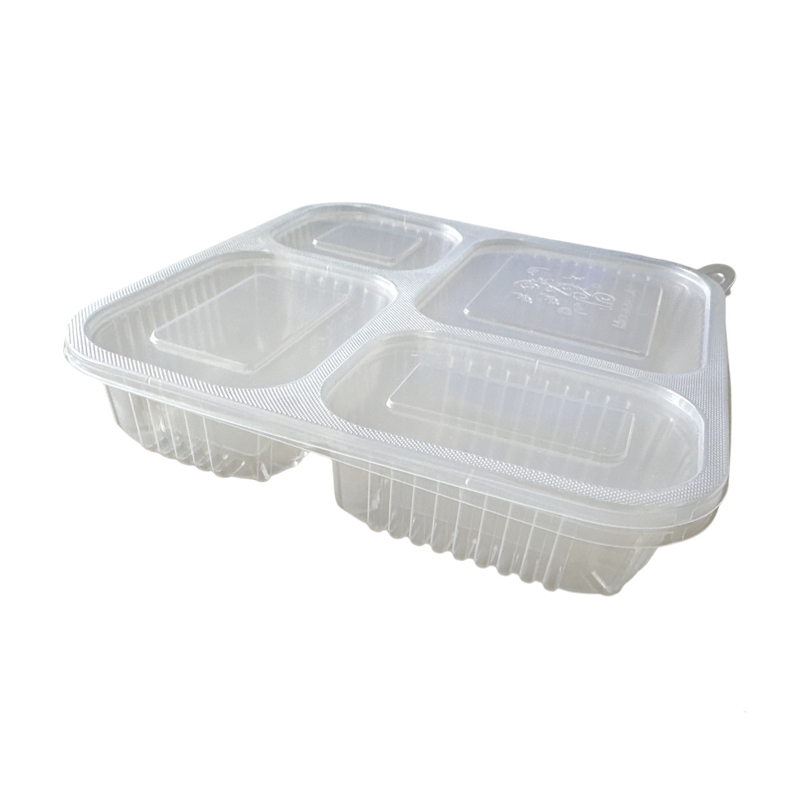 莘煊 一次性塑料餐饮具(PP四格餐盒)1350ml 200套/箱高清大图