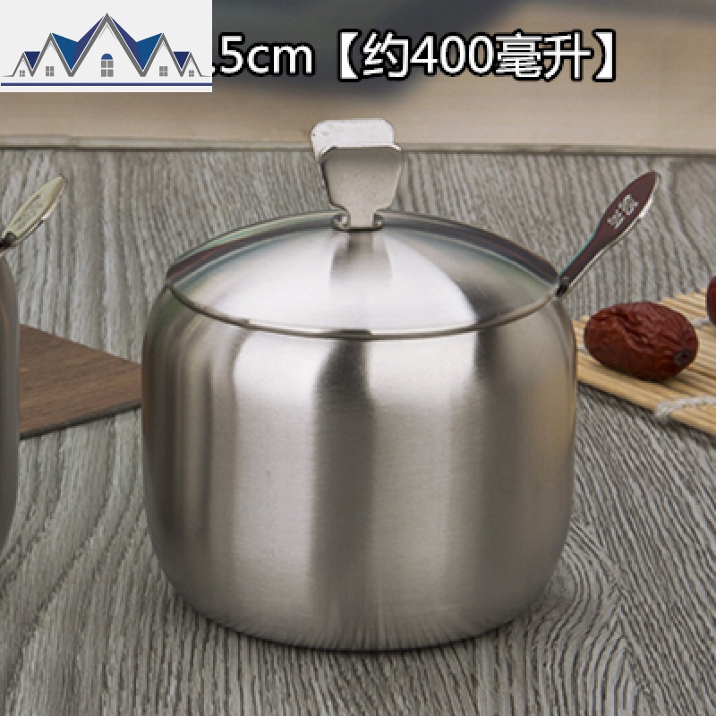 304不锈钢调味罐辣椒瓶家用调料盒厨房用品装盐罐单个小油罐创意 三维工匠收纳盒高清大图