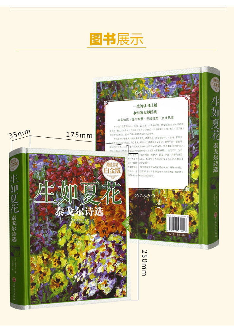 [正版]生如夏花 泰戈尔诗选 中英双语 新月集飞鸟集文集散文诗全集泰戈尔诗集全集 外国文学作品精选 经典散文诗歌诗词书高清大图