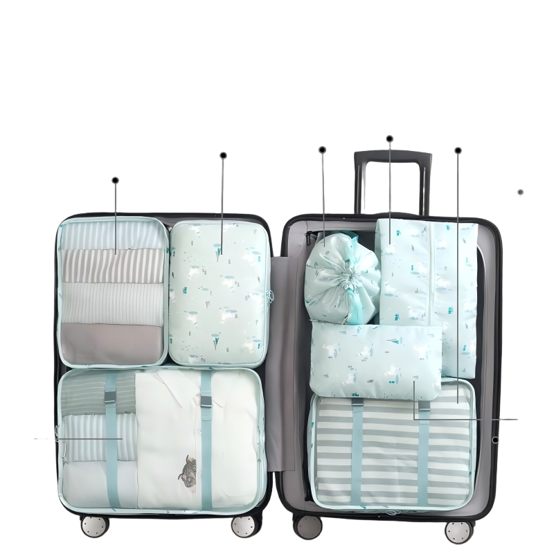 友鑫邦 旅行收纳袋衣服行李箱整理包旅游分装袋行李内衣衣物收纳包待产包 个高清大图