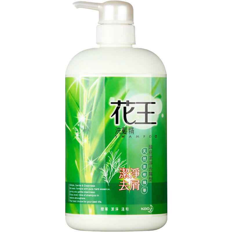 花王(KAO) 洗发水洗发精男女去屑清爽控油洗发露750ml/瓶原装进口 茶树去屑1瓶装
