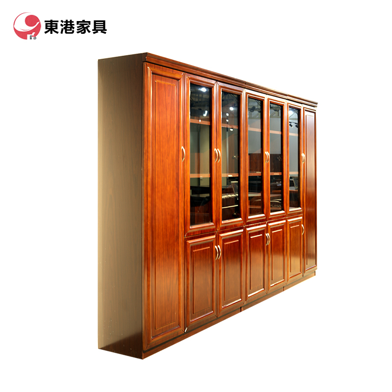 东港家具 DW-311 办公家具现代新中式书柜,办公室文件柜,油漆实木自由组合储物柜,可定制