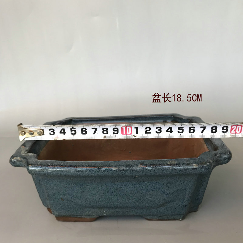盆陶瓷盆长方形圆形方形花盆釉盆种植盆栽 抽脚釉盆 17cm0评价月销:0