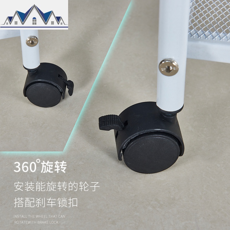 家用厨房置物架落地多层架子可移动小推车客厅家用储物架收纳架 三维工匠高清大图