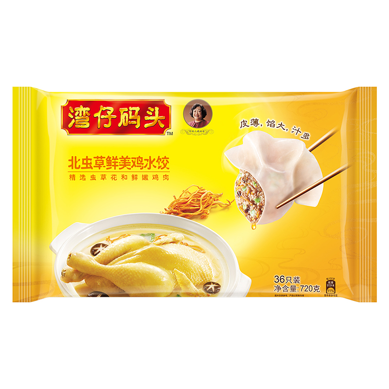湾仔码头北虫草鲜美鸡水饺720g