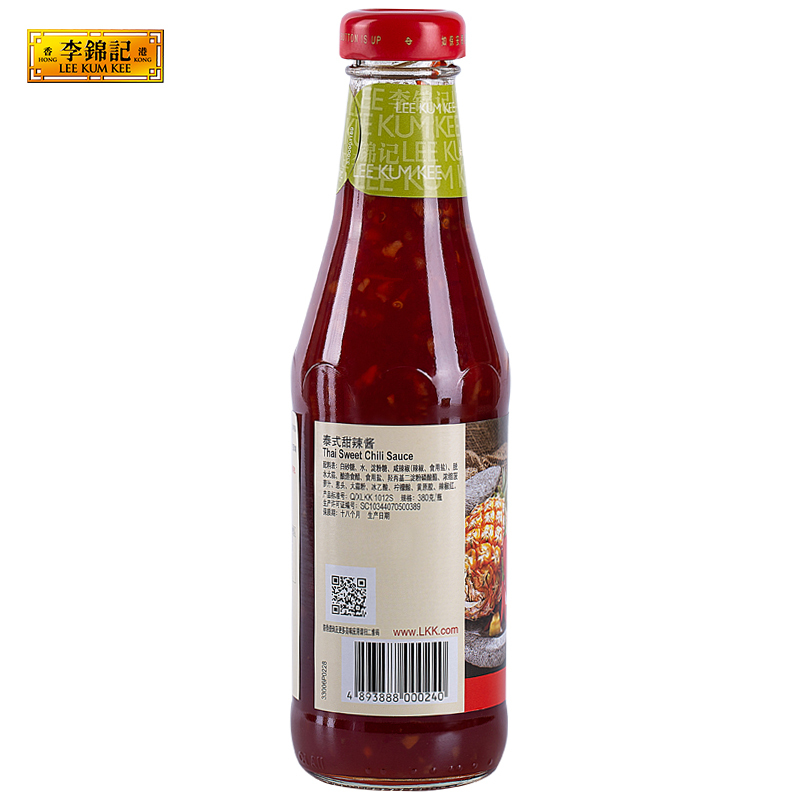 李锦记 LEEKUMKEE泰式甜辣酱 低脂肪 可口清爽 地道泰式风味蘸料 380g*2