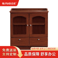 企诺0.8米茶水柜油漆木皮矮柜QNM104YG-C-080