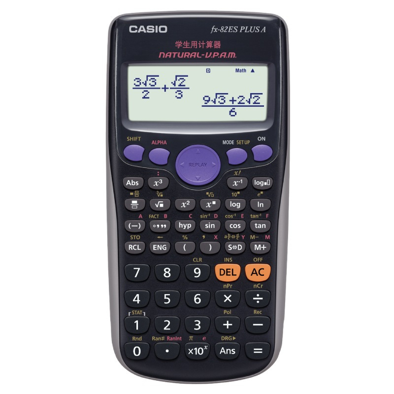 卡西欧(CASIO) FX-82ES PLUS A 函数科学计算器大学高中初中考试 智黑
