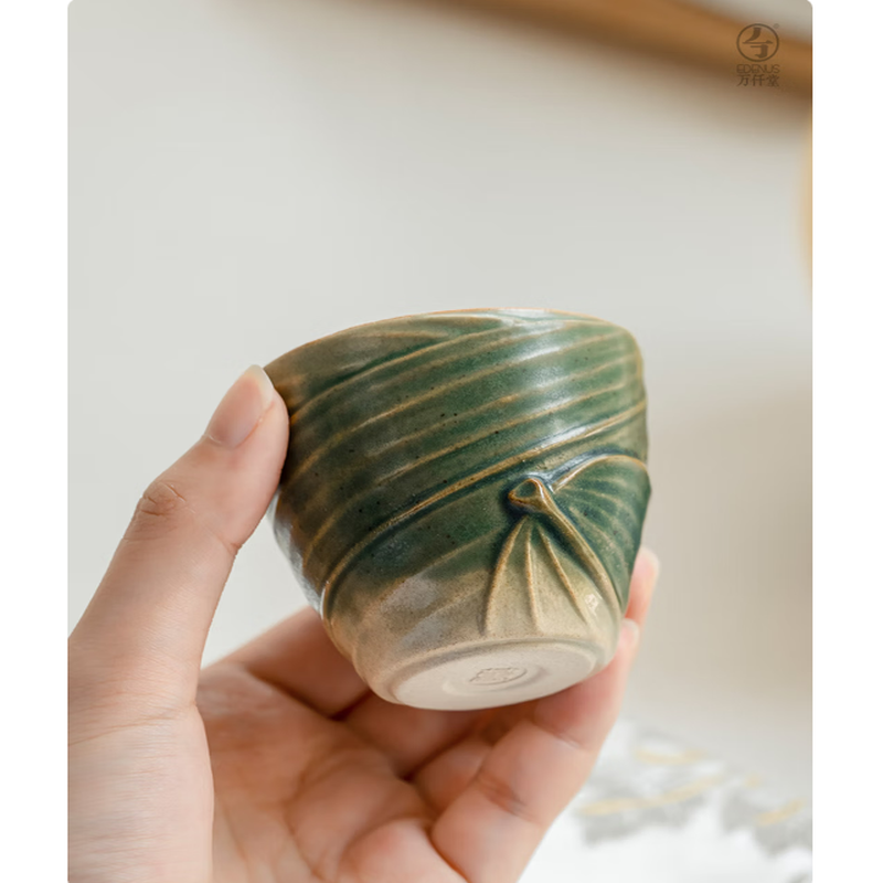 万仟堂(Edenus)陶瓷茶杯套装主人杯高档个人专用功夫茶具水杯送礼风雅·千杯礼盒高清大图