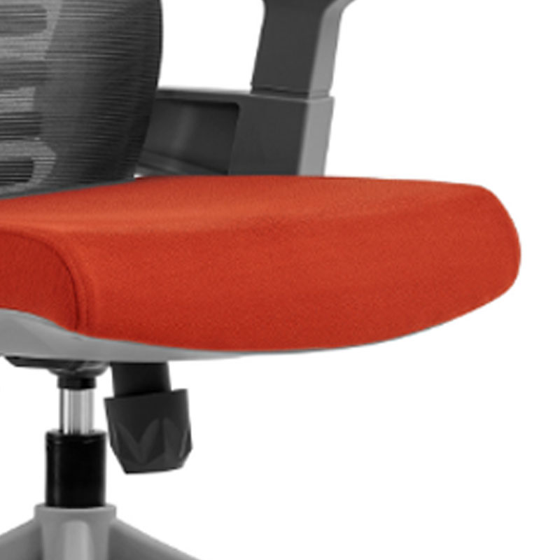 初嘉CJ-7107办公椅转椅电脑椅网布学习椅中背职员椅 灰框高清大图