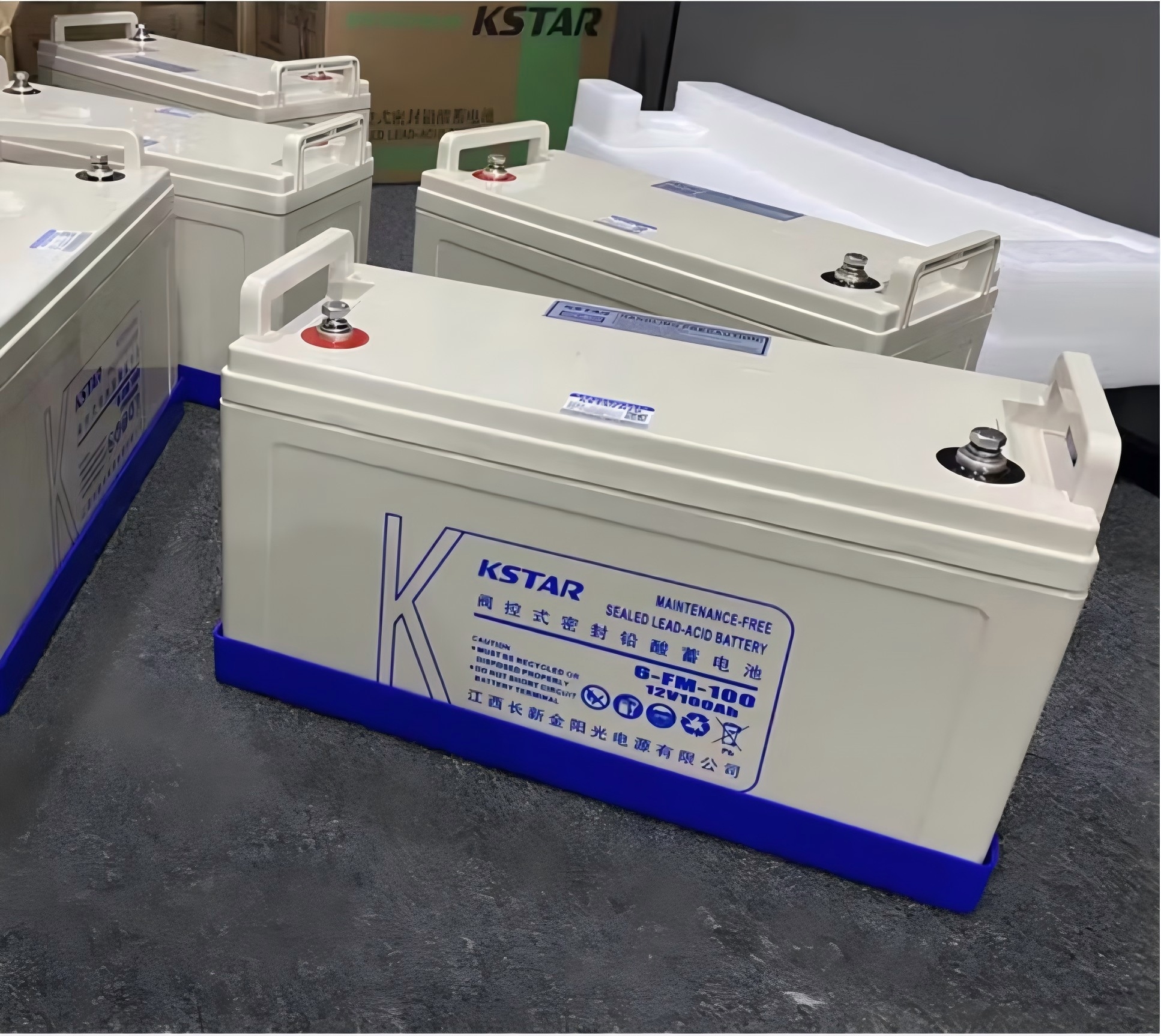 科士达UPS蓄电池 6-FM-100(12V100AH)阀控式免维护铅酸电池高清大图